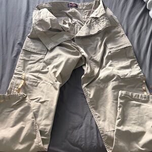 Men's Tan Tactical Pants - Adjustable sizing
